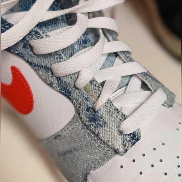⚡SOLD⚡NWB Nike Dunk High Top Sneakers in Multi-Color/Habanero Red/White Sz 8 - Picture 10 of 10